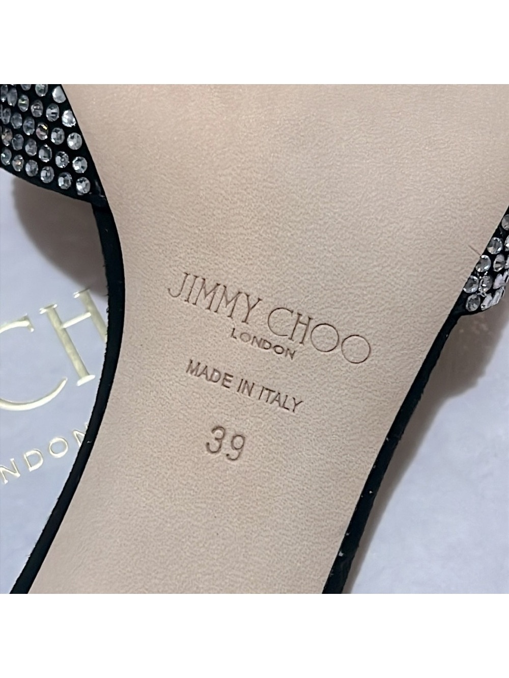 Jimmy Choo Skye 70 Embellished High Heel Slide Sandals - Picture 12 of 16